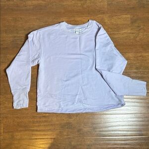Super soft lavender Athleta Criss Cross Sweatshirt L
